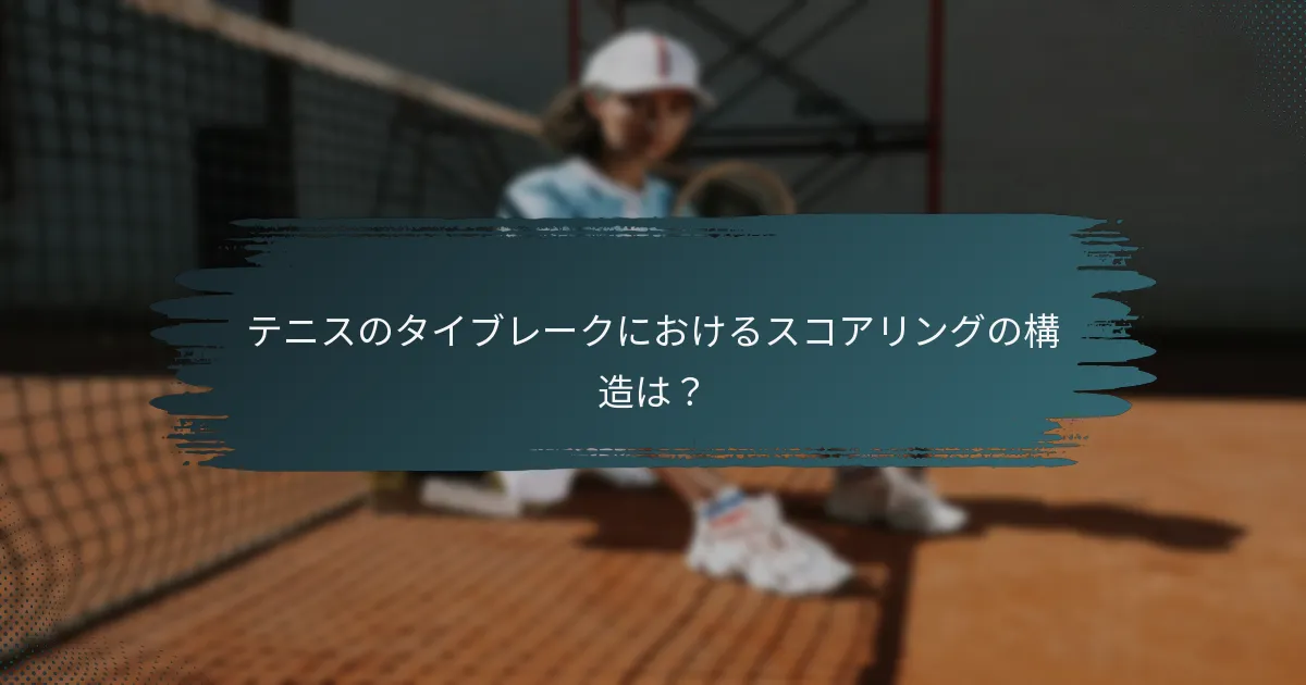 テニスのタイブレークにおけるスコアリングの構造は？
